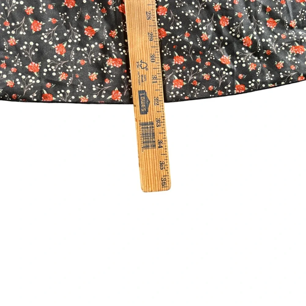 Knit Riot Floral Satin Midi Skirt Women M Fairy Grunge‎ Coquette Y2K Cottagecore